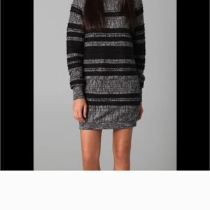 3.1 Phillip Lim Black and Gray Long Sleeve Dress